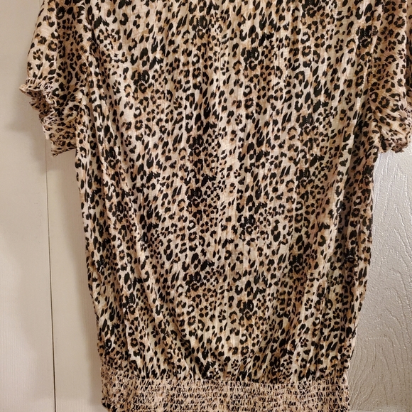 Faded Glory Animal Print Top 3X - Picture 4 of 8
